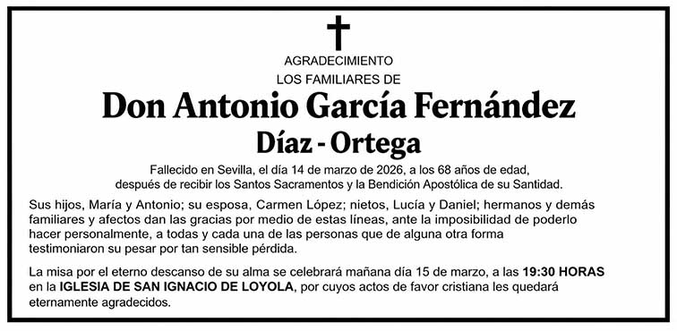 Esquela de agradecimiento