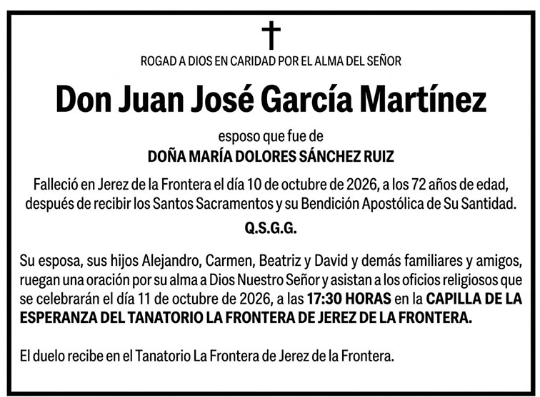 Esquela de ejemplo de Diario de Jerez
